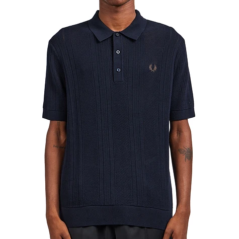 Fred Perry - Pointelle Panel Knitted Shirt