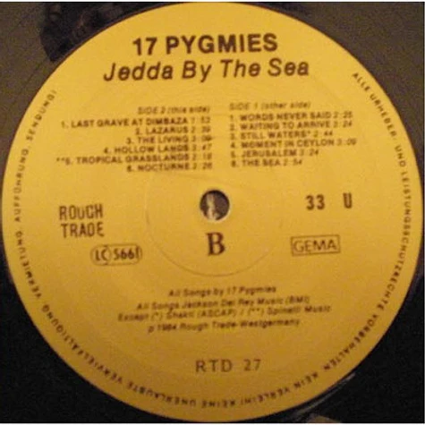 17 Pygmies - Jedda By The Sea