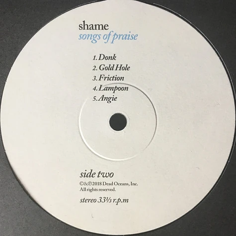 Shame - Songs Of Praise