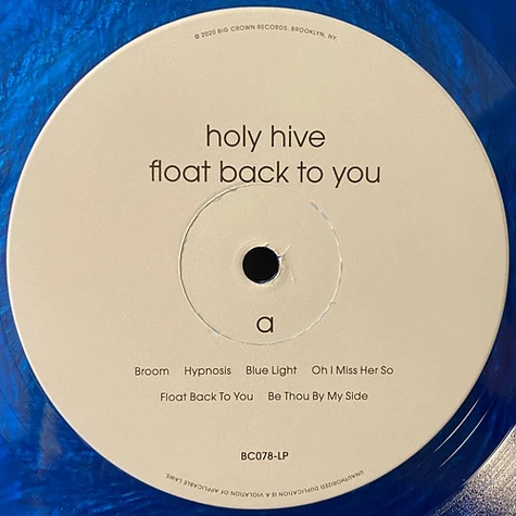 Holy Hive - Float Back To You - Vinyl LP - 2020 - Original | HHV