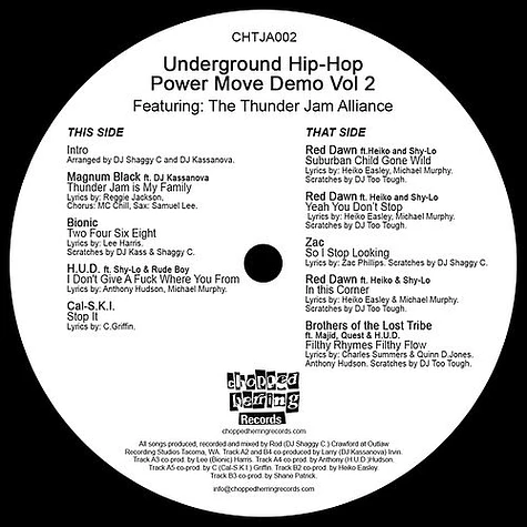 Thunder Jam Alliance - Underground Hip Hop Power Move 2