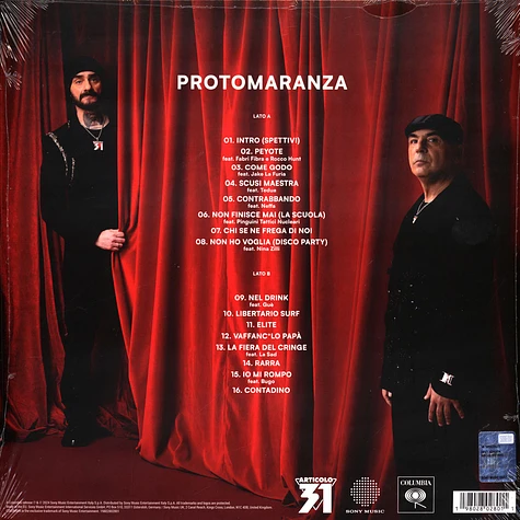 Articolo 31 - Protomaranza Red Vinyl Edition
