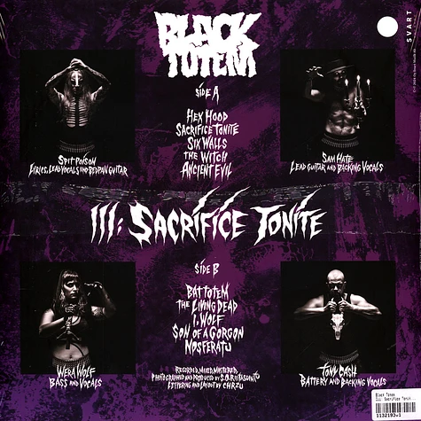 Black Totem - III: Sacrifice Tonite Black Vinyl Edition