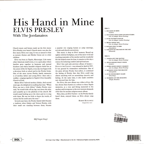 Elvis Presley - His Hand In Mine Aqua Blue Vinyledition