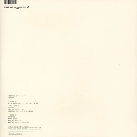 Melanie De Biasio - Lilies Black Vinyl Edition