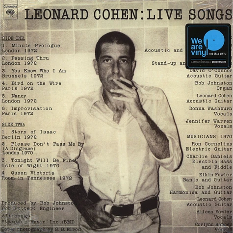 Leonard Cohen - Leonard Cohen: Live Songs