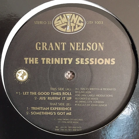 Grant Nelson - The Trinity Sessions
