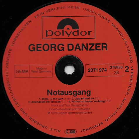 Georg Danzer - Notausgang