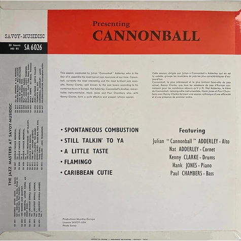 Cannonball Adderley - Presenting Cannonball
