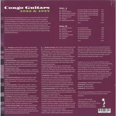 Hugh Tracey - Congo Guitars 1952 & 1957