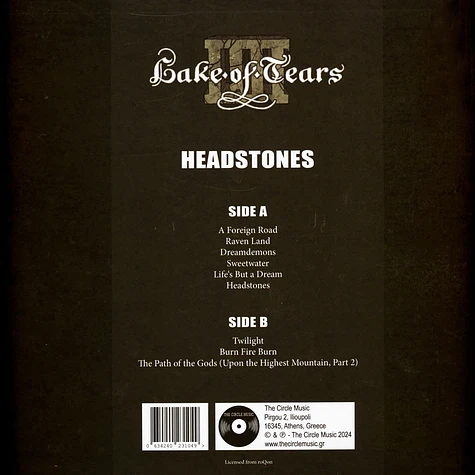 Lake Of Tears - Headstones Black Vinyl Edition