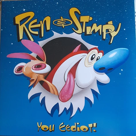 Ren & Stimpy - You Eediot! Clear w/ Red, Blue, White, Bone & Pink Splatter Vinyl Edition