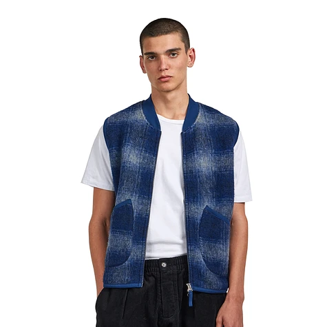 Universal Works - Checkered Zip Waistcoat