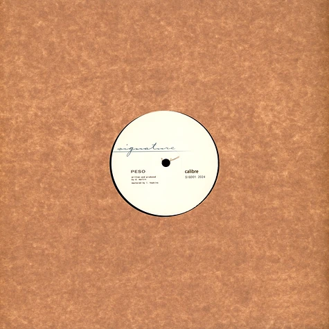 Calibre - Peso / My Chances 2024 Repress