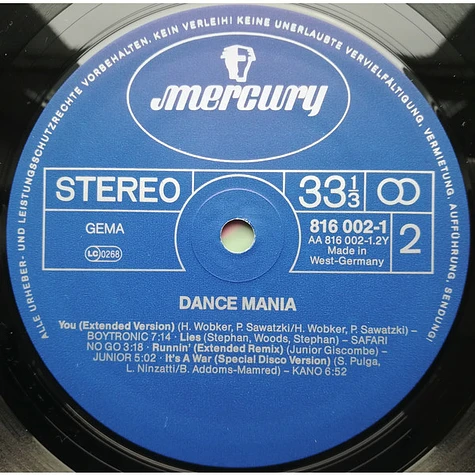 V.A. - Dance Mania - 14 Great Maxi Masters