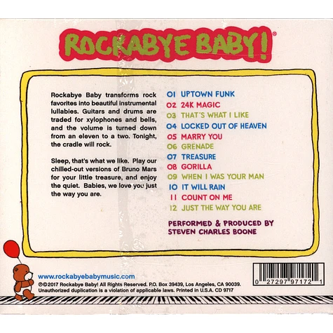 Rockabye Baby! - Lullaby Renditions Of Bruno Mars