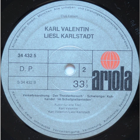 Karl Valentin & Liesl Karlstadt - Karl Valentin · Liesl Karlstadt