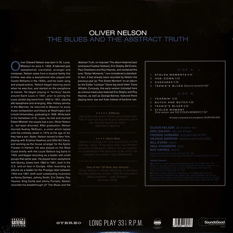 Oliver Nelson - The Blues And The Abstract Truth Limited Edition