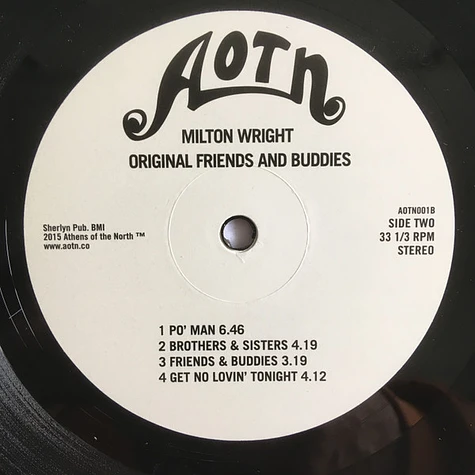Milton Wright - Original Friends And Buddies