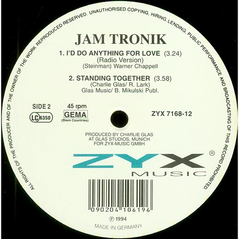 Jam Tronik - I'd Do Anything For Love