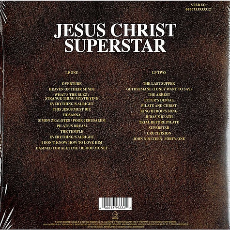 Various, Andrew Lloyd Webber And Tim Rice - Jesus Christ Superstar (A Rock Opera)