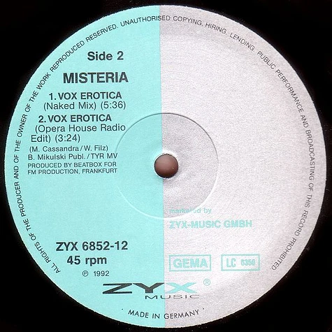 Misteria - Vox Erotica