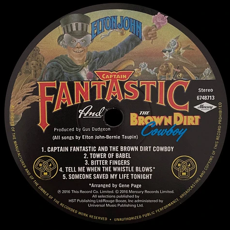 Elton John - Captain Fantastic And The Brown Dirt Cowboy