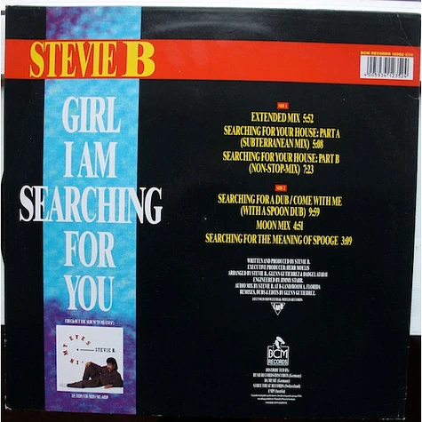 Stevie B - Girl I Am Searching For You