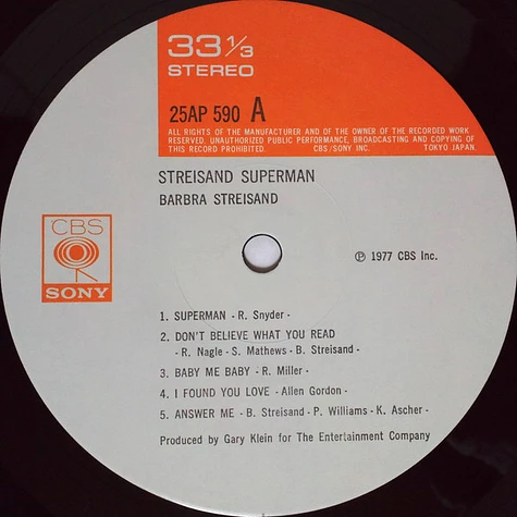 Barbra Streisand - Streisand Superman