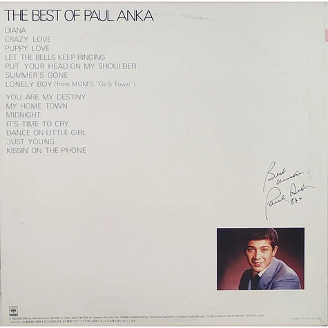 Paul Anka - The Best Of Paul Anka