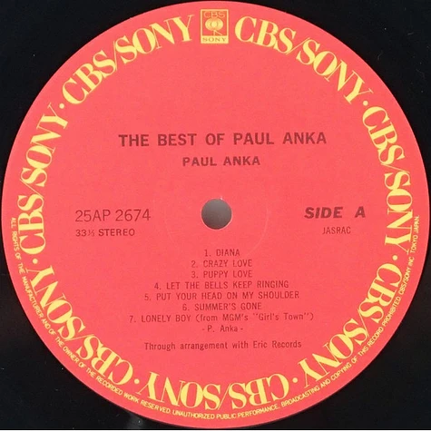 Paul Anka - The Best Of Paul Anka