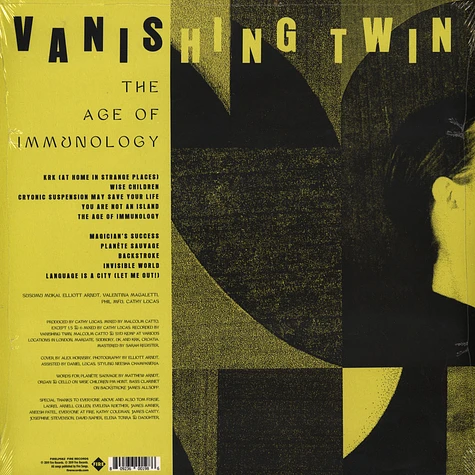 Vanishing Twin - The Age Of Immunology Yellow Vinyl Edition