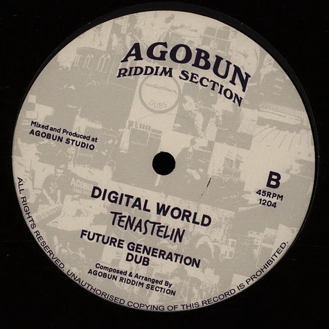 Tenastelin, Agobun Riddim Section - Cry Of Yeshua, Dub / Digital World, Dub