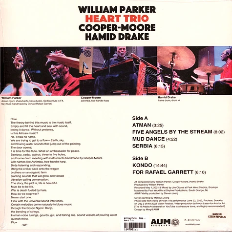 William Parker, Cooper-Moore, Hamid Drake - Heart Trio