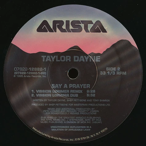 Taylor Dayne - Say A Prayer