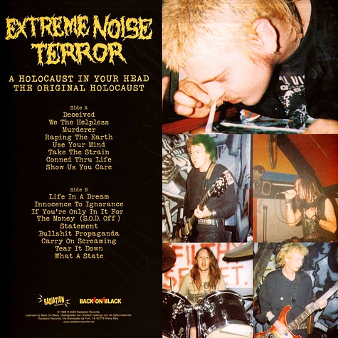 Extreme Noise Terror - A Holocaust In Your Head - The Original Holocaust Black Vinyl Edition