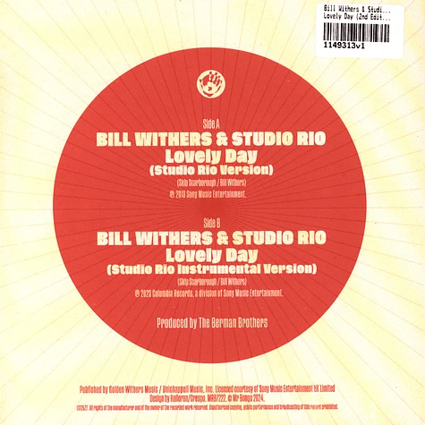 Bill Withers & Studio Rio - Lovely Day (2nd Edition)