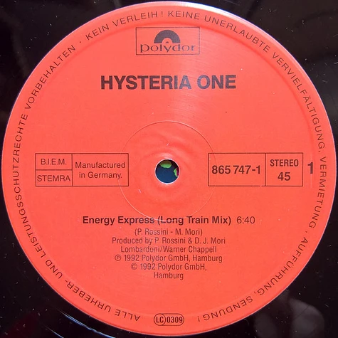 Hysteria - Energy Express