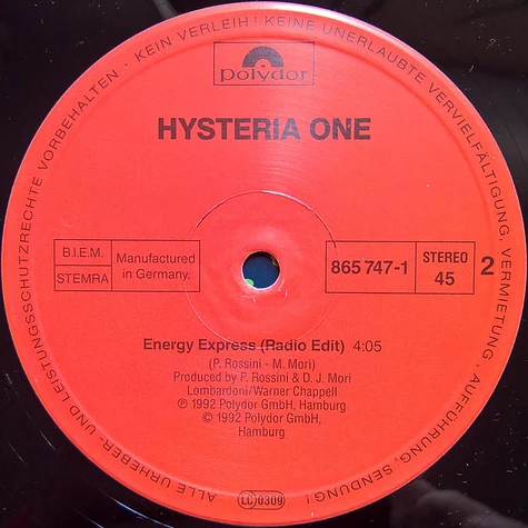 Hysteria - Energy Express