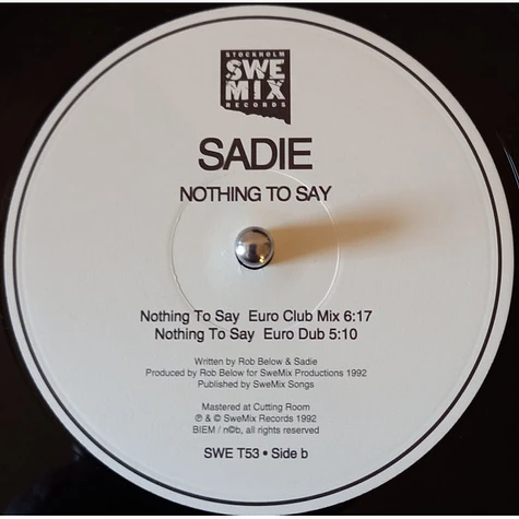 Sadie - Nothing To Say