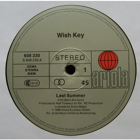 Wish Key - Last Summer