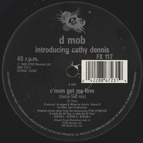 D Mob Introducing Cathy Dennis - C'Mon And Get My Love