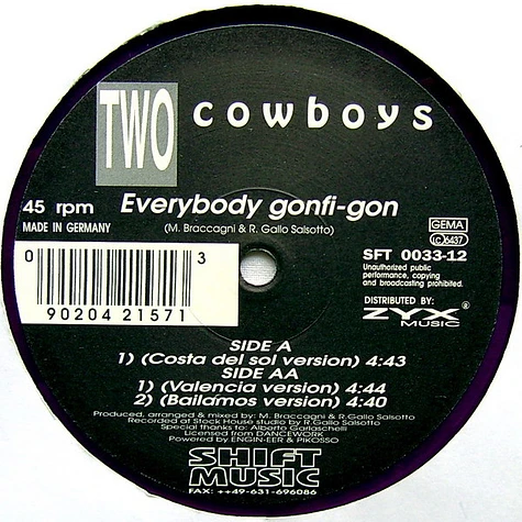 Two Cowboys - Everybody Gonfi-Gon