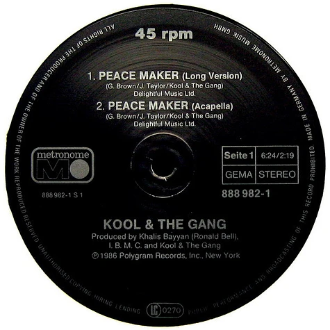 Kool & The Gang - Peace Maker