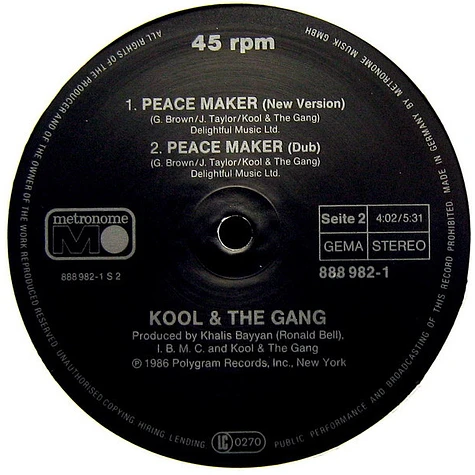 Kool & The Gang - Peace Maker