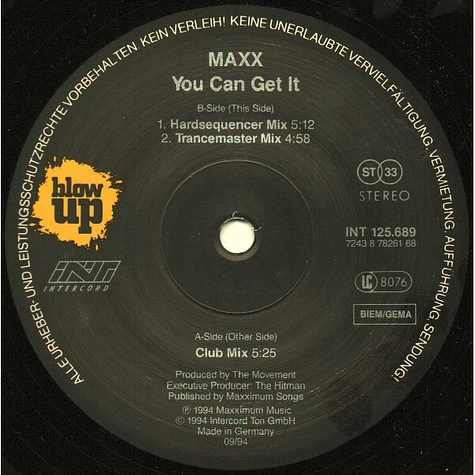 Maxx - You Can Get It