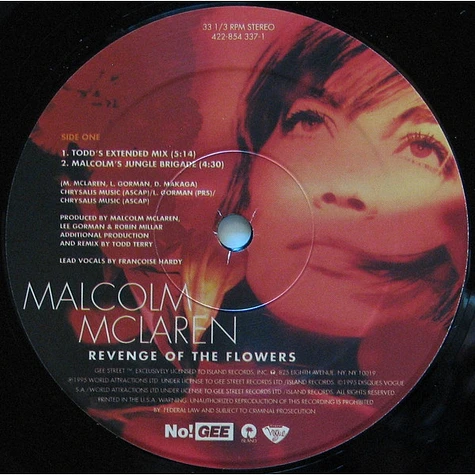 Malcolm McLaren With Françoise Hardy - Revenge Of The Flowers