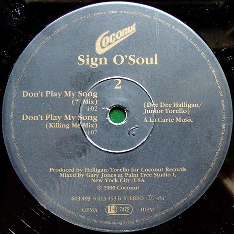 Sign O' Soul - Don't Play My Song