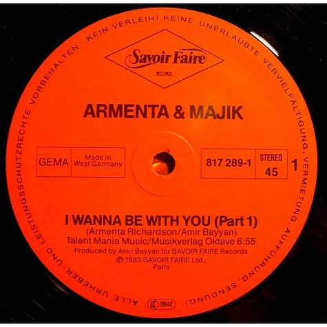 Armenta And Majik - I Wanna Be With You