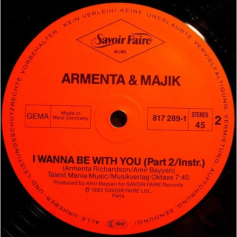 Armenta And Majik - I Wanna Be With You